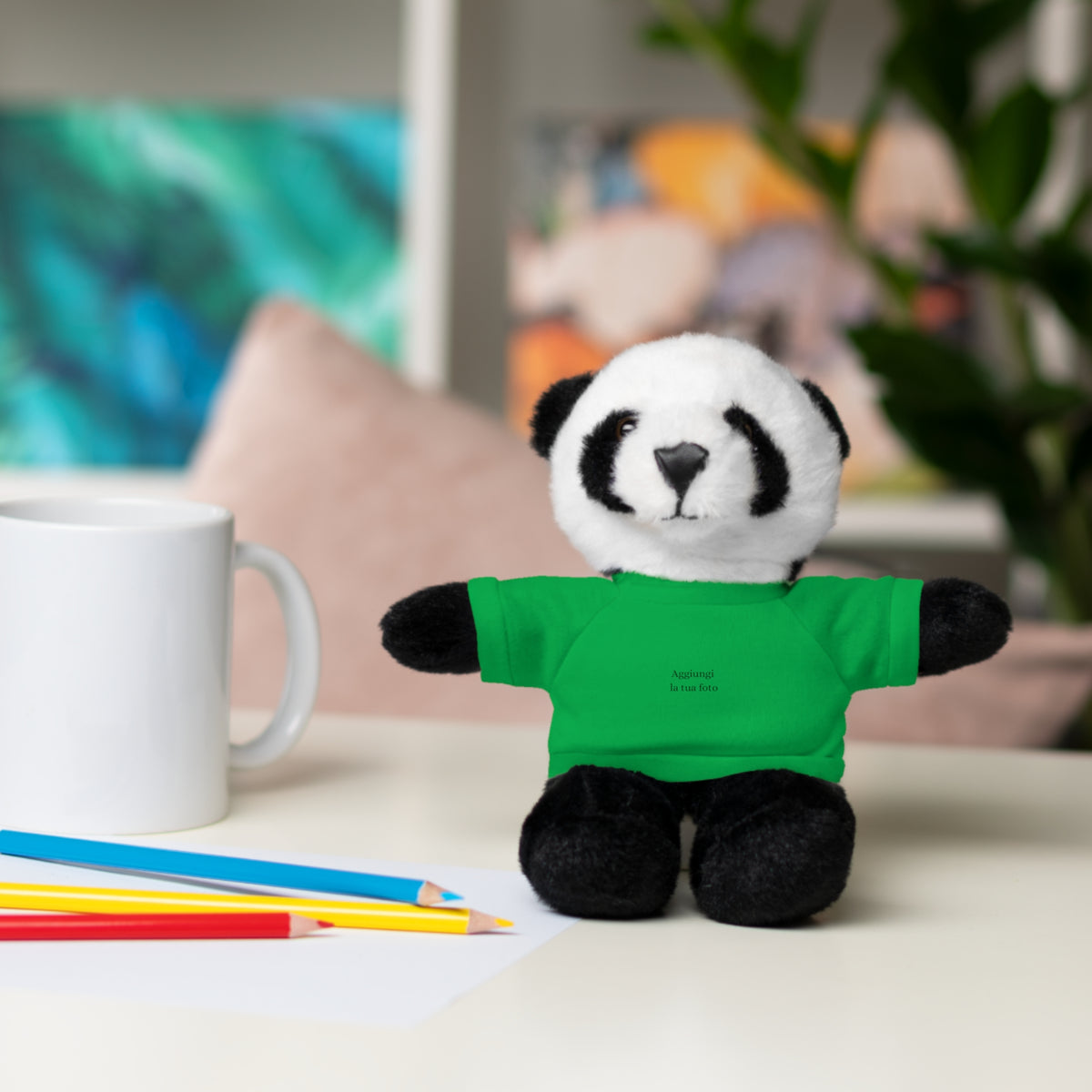 Peluche Personalizzato con Maglietta in Cotone – Orso, Coniglietto, Panda e Altri Animaletti 🧸
