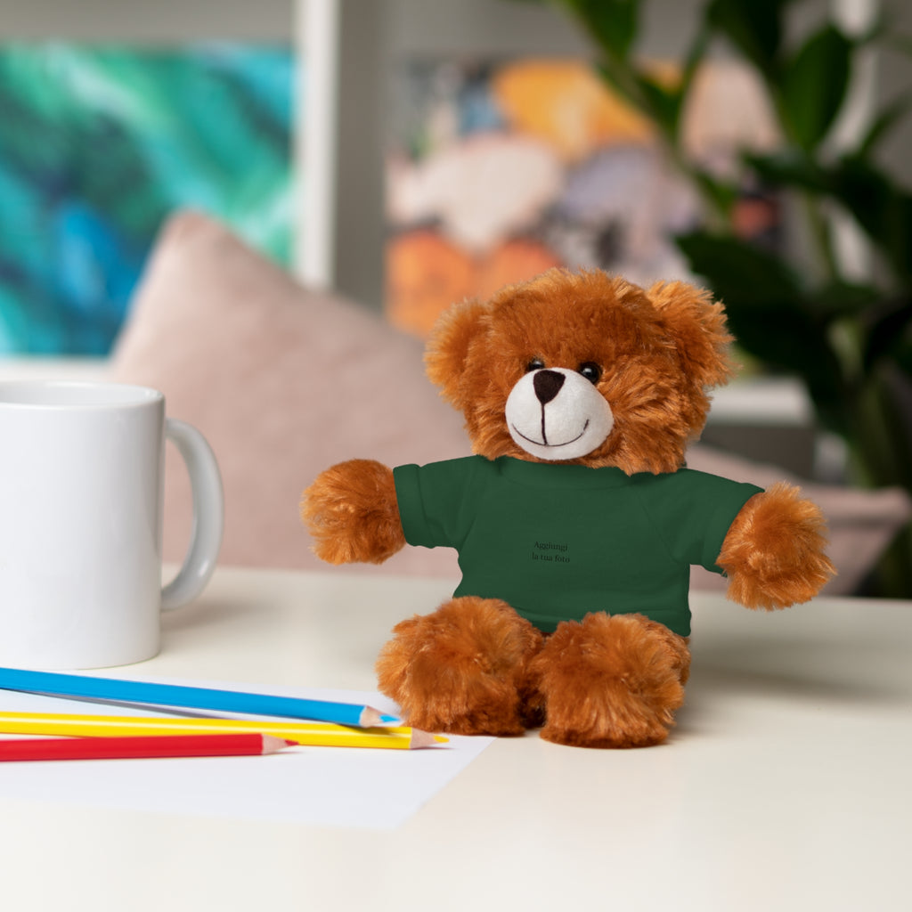 Peluche Personalizzato con Maglietta in Cotone – Orso, Coniglietto, Panda e Altri Animaletti 🧸