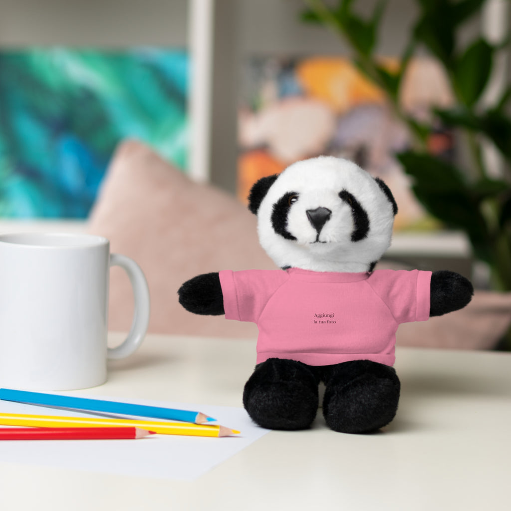 Peluche Personalizzato con Maglietta in Cotone – Orso, Coniglietto, Panda e Altri Animaletti 🧸