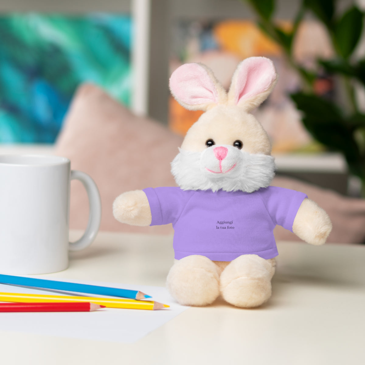 Peluche Personalizzato con Maglietta in Cotone – Orso, Coniglietto, Panda e Altri Animaletti 🧸