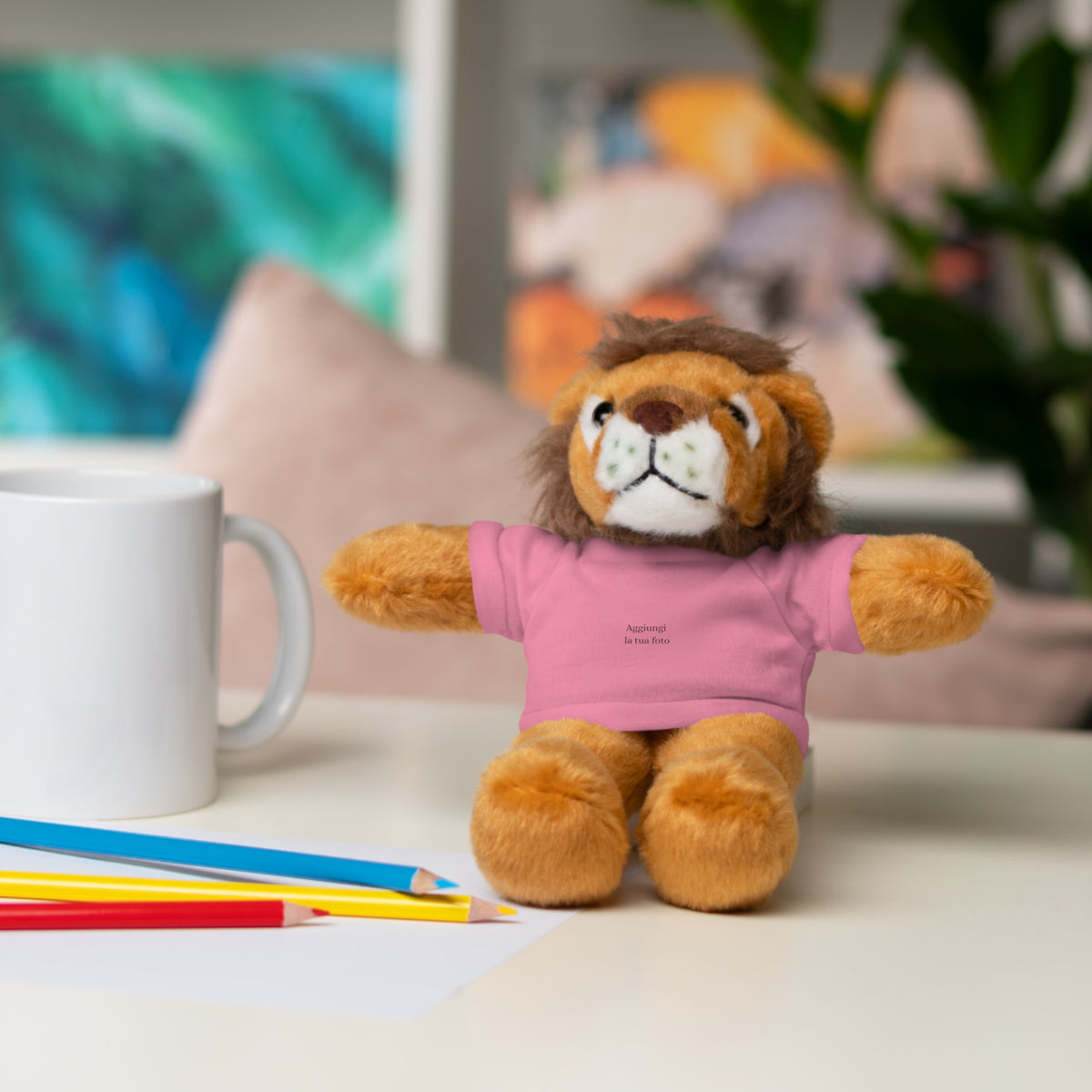 Peluche Personalizzato con Maglietta in Cotone – Orso, Coniglietto, Panda e Altri Animaletti 🧸