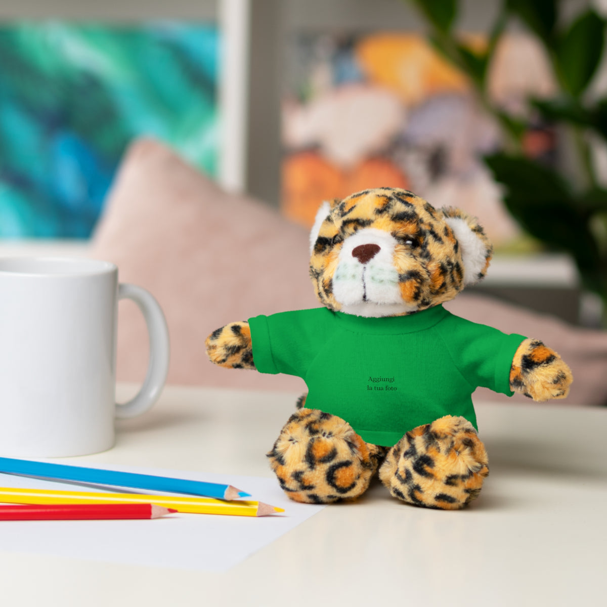 Peluche Personalizzato con Maglietta in Cotone – Orso, Coniglietto, Panda e Altri Animaletti 🧸