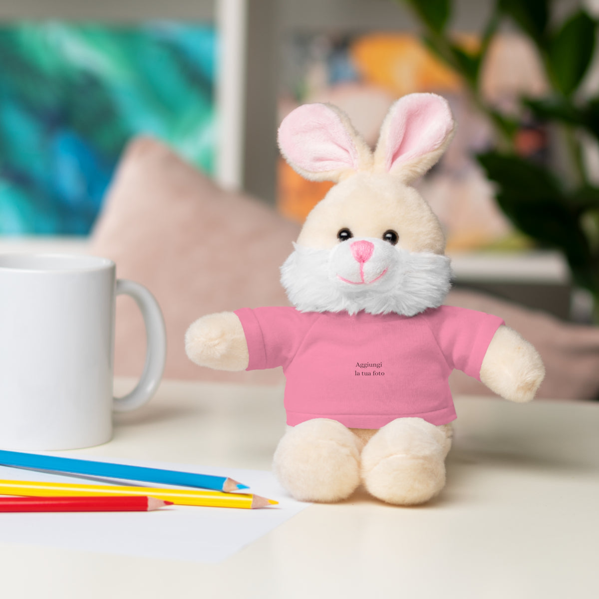 Peluche Personalizzato con Maglietta in Cotone – Orso, Coniglietto, Panda e Altri Animaletti 🧸