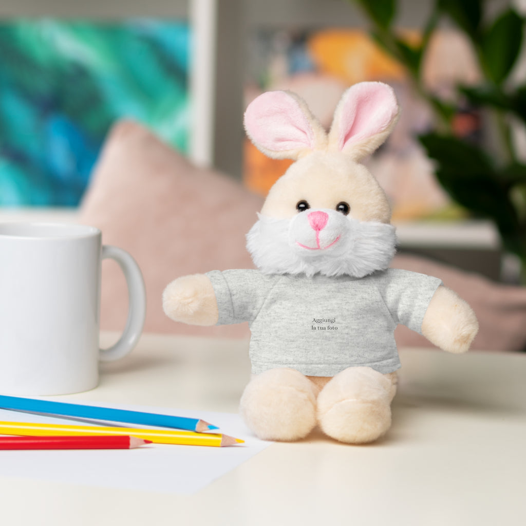 Peluche Personalizzato con Maglietta in Cotone – Orso, Coniglietto, Panda e Altri Animaletti 🧸