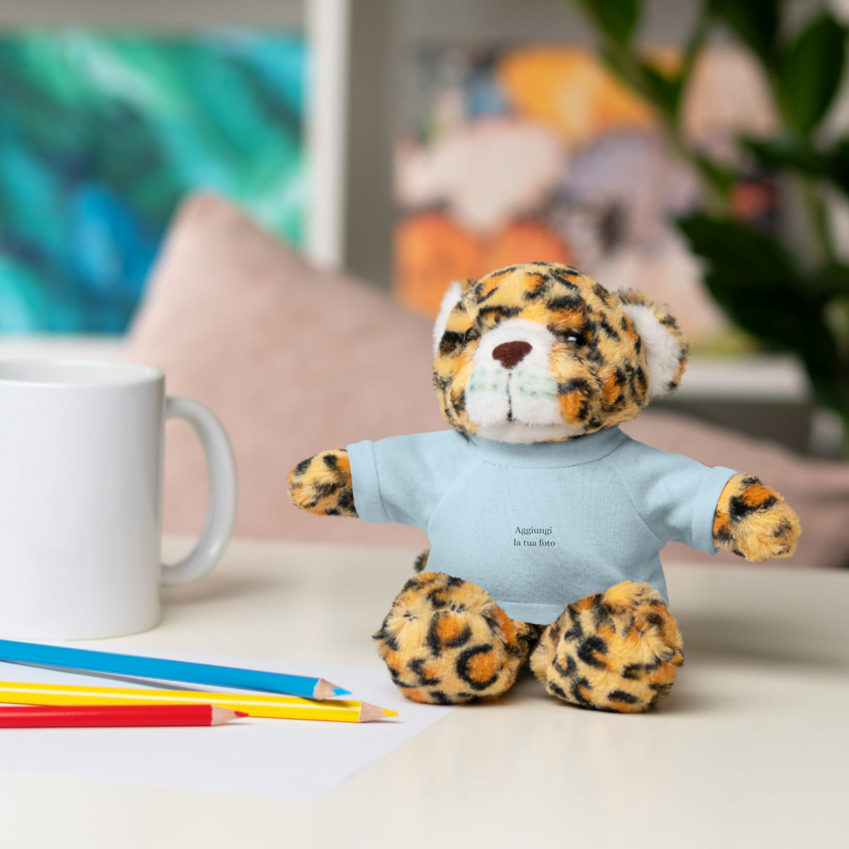 Peluche Personalizzato con Maglietta in Cotone – Orso, Coniglietto, Panda e Altri Animaletti 🧸