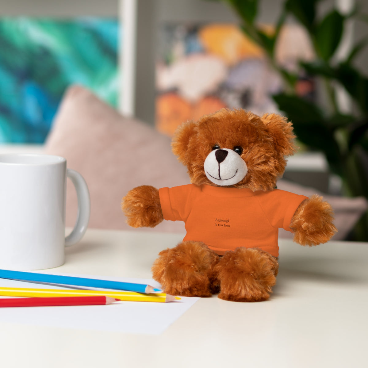 Peluche Personalizzato con Maglietta in Cotone – Orso, Coniglietto, Panda e Altri Animaletti 🧸