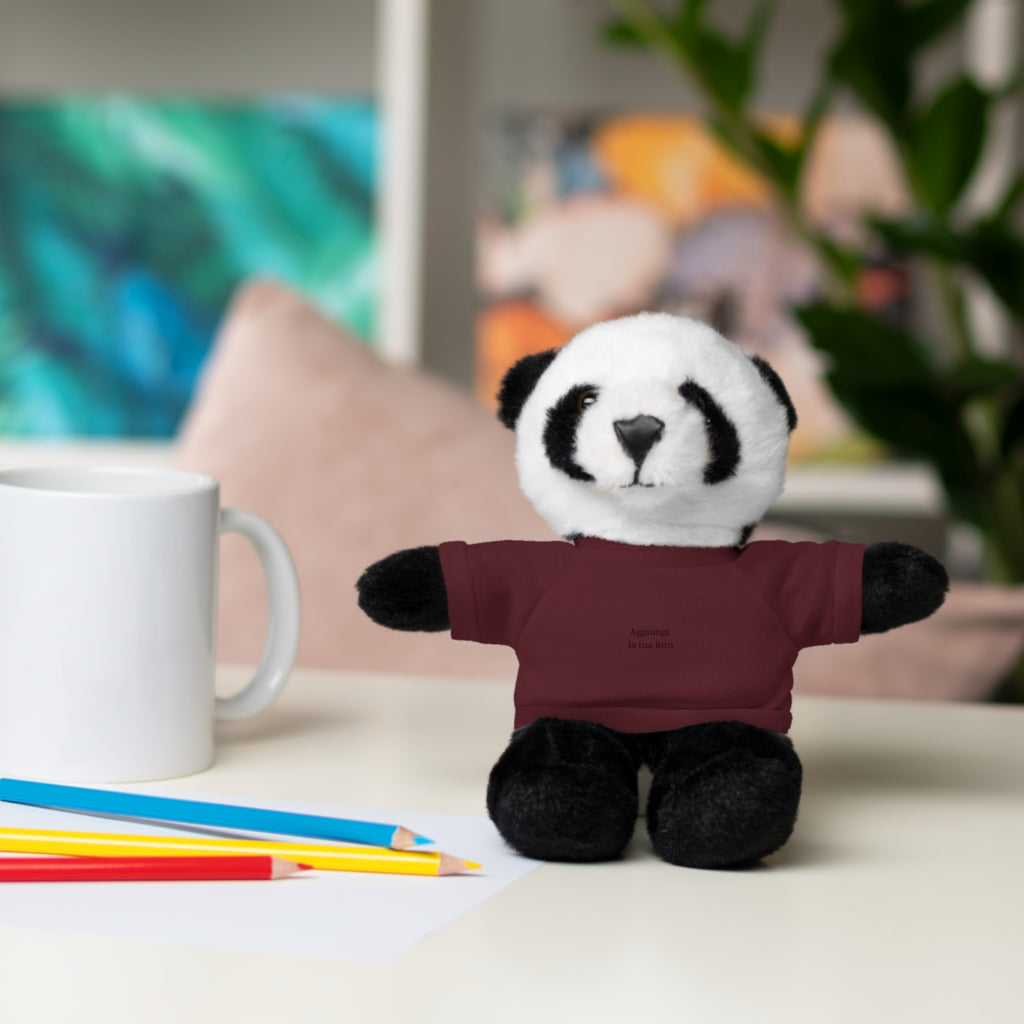 Peluche Personalizzato con Maglietta in Cotone – Orso, Coniglietto, Panda e Altri Animaletti 🧸