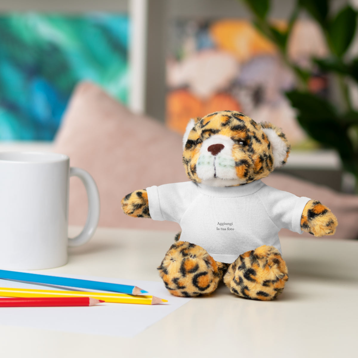 Peluche Personalizzato con Maglietta in Cotone – Orso, Coniglietto, Panda e Altri Animaletti 🧸