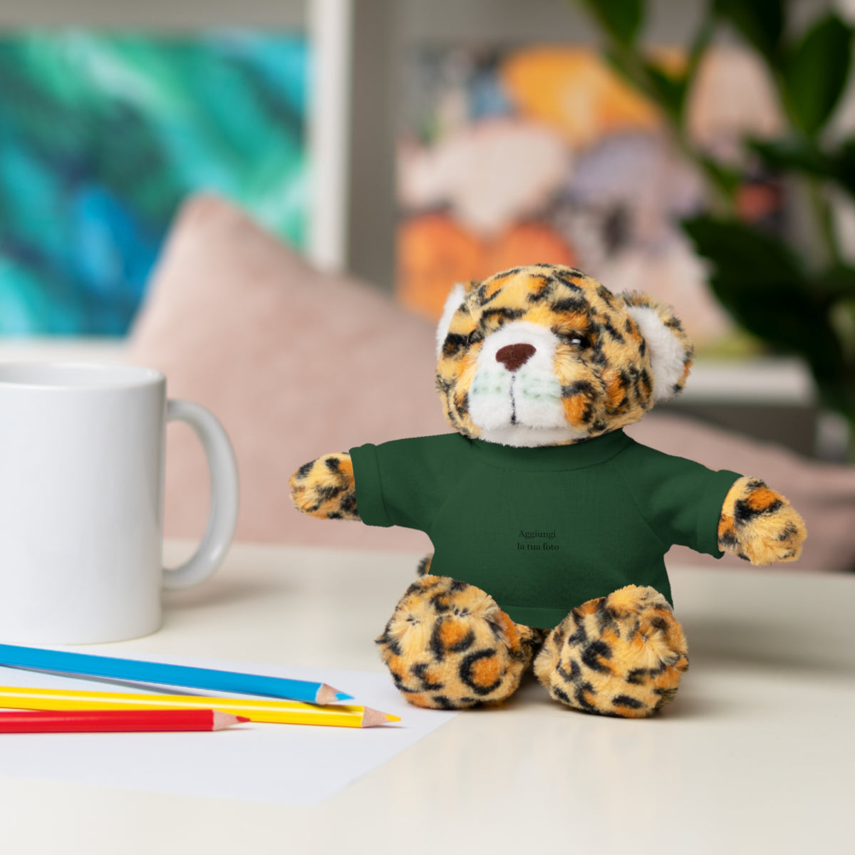Peluche Personalizzato con Maglietta in Cotone – Orso, Coniglietto, Panda e Altri Animaletti 🧸