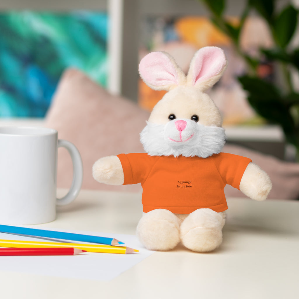 Peluche Personalizzato con Maglietta in Cotone – Orso, Coniglietto, Panda e Altri Animaletti 🧸
