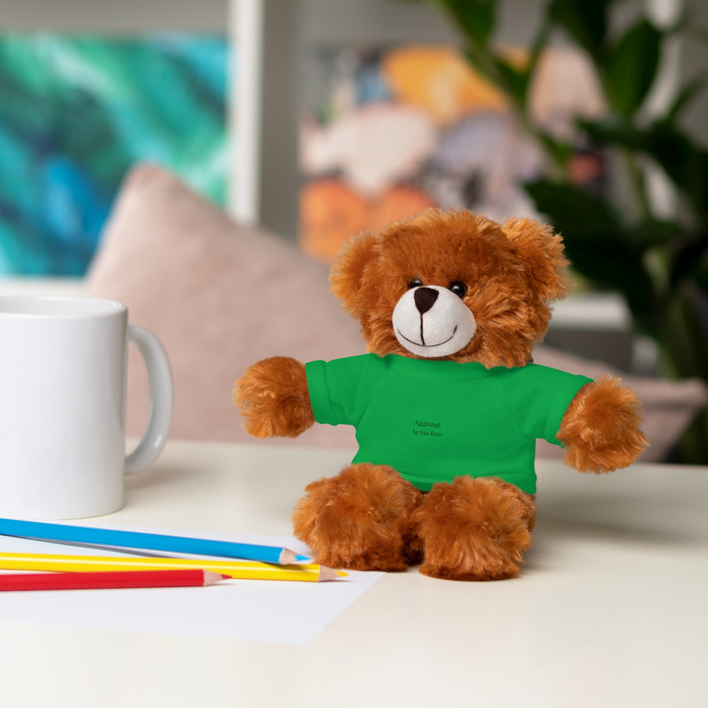 Peluche Personalizzato con Maglietta in Cotone – Orso, Coniglietto, Panda e Altri Animaletti 🧸