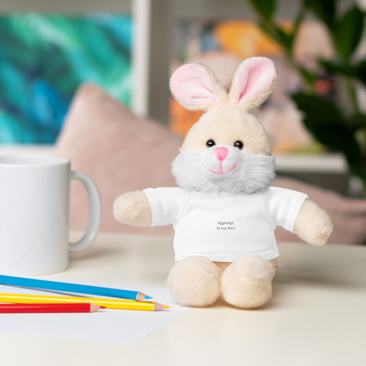 Peluche Personalizzato con Maglietta in Cotone – Orso, Coniglietto, Panda e Altri Animaletti 🧸