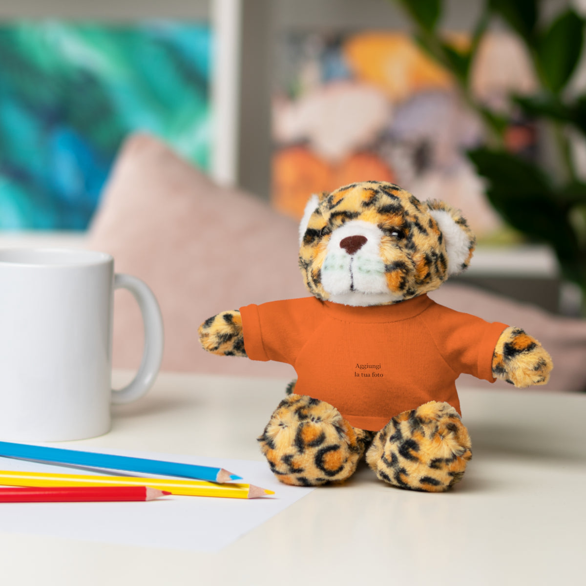 Peluche Personalizzato con Maglietta in Cotone – Orso, Coniglietto, Panda e Altri Animaletti 🧸