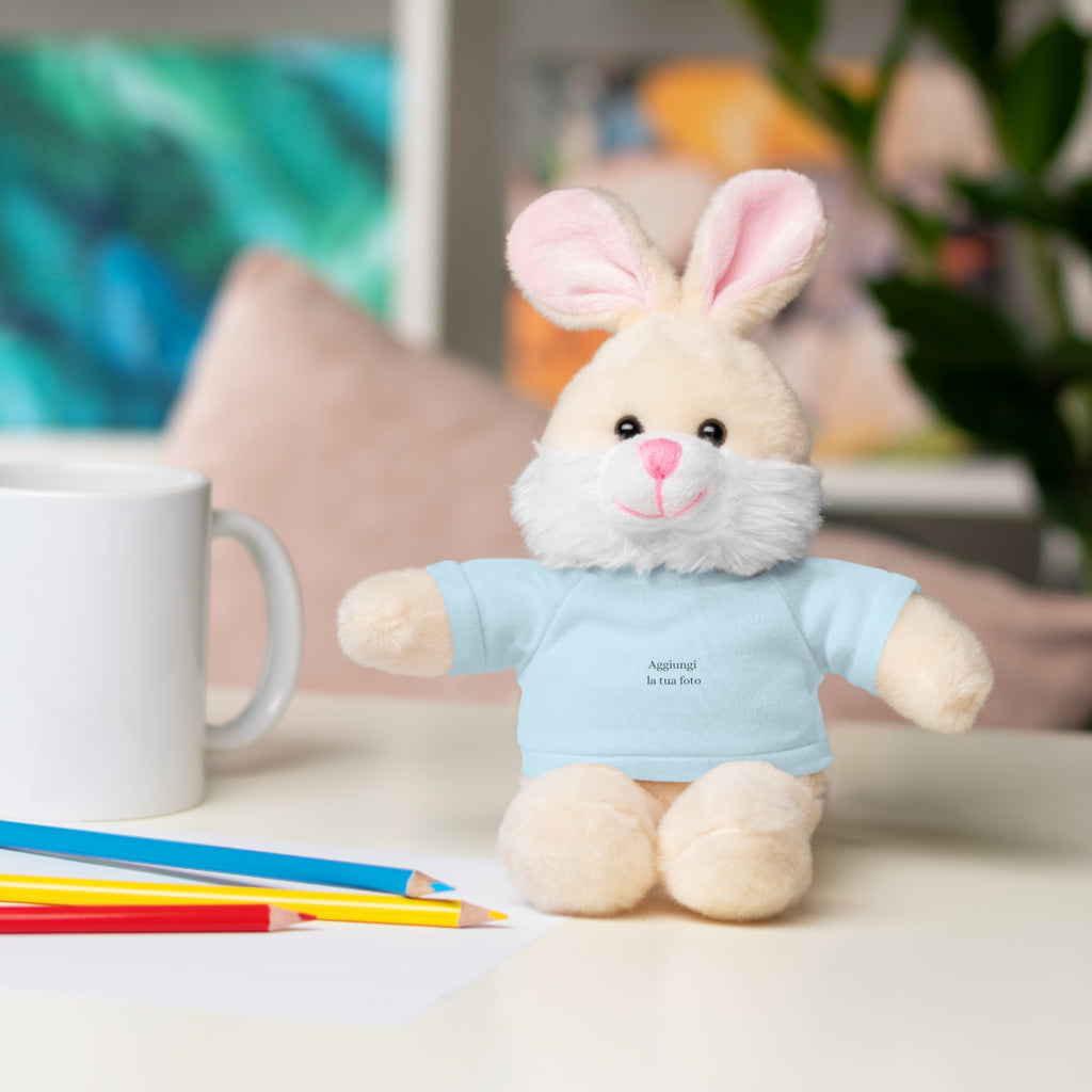 Peluche Personalizzato con Maglietta in Cotone – Orso, Coniglietto, Panda e Altri Animaletti 🧸