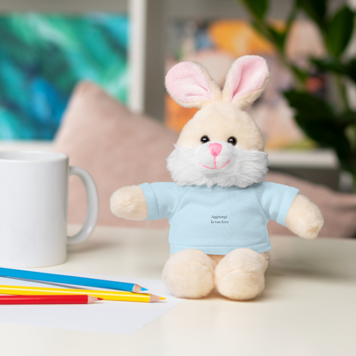 Peluche Personalizzato con Maglietta in Cotone – Orso, Coniglietto, Panda e Altri Animaletti 🧸