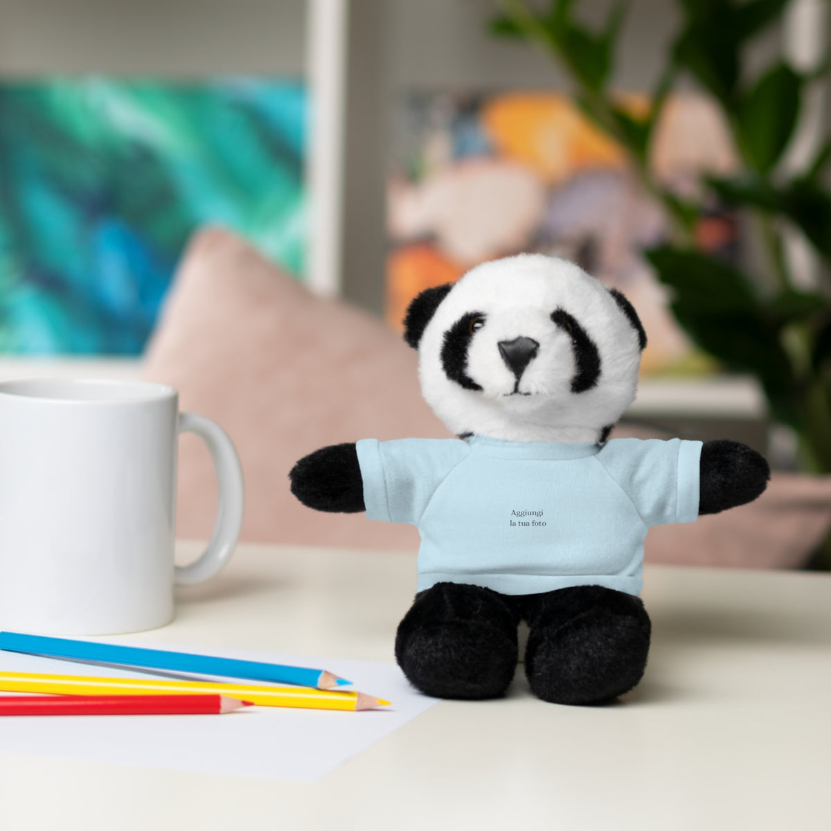 Peluche Personalizzato con Maglietta in Cotone – Orso, Coniglietto, Panda e Altri Animaletti 🧸