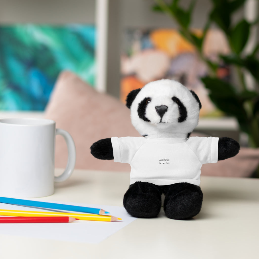 Peluche Personalizzato con Maglietta in Cotone – Orso, Coniglietto, Panda e Altri Animaletti 🧸