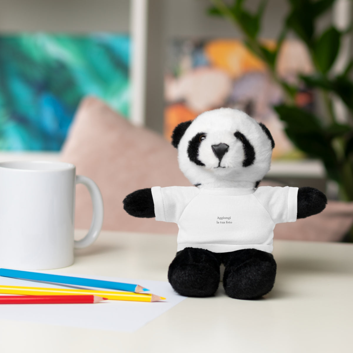 Peluche Personalizzato con Maglietta in Cotone – Orso, Coniglietto, Panda e Altri Animaletti 🧸