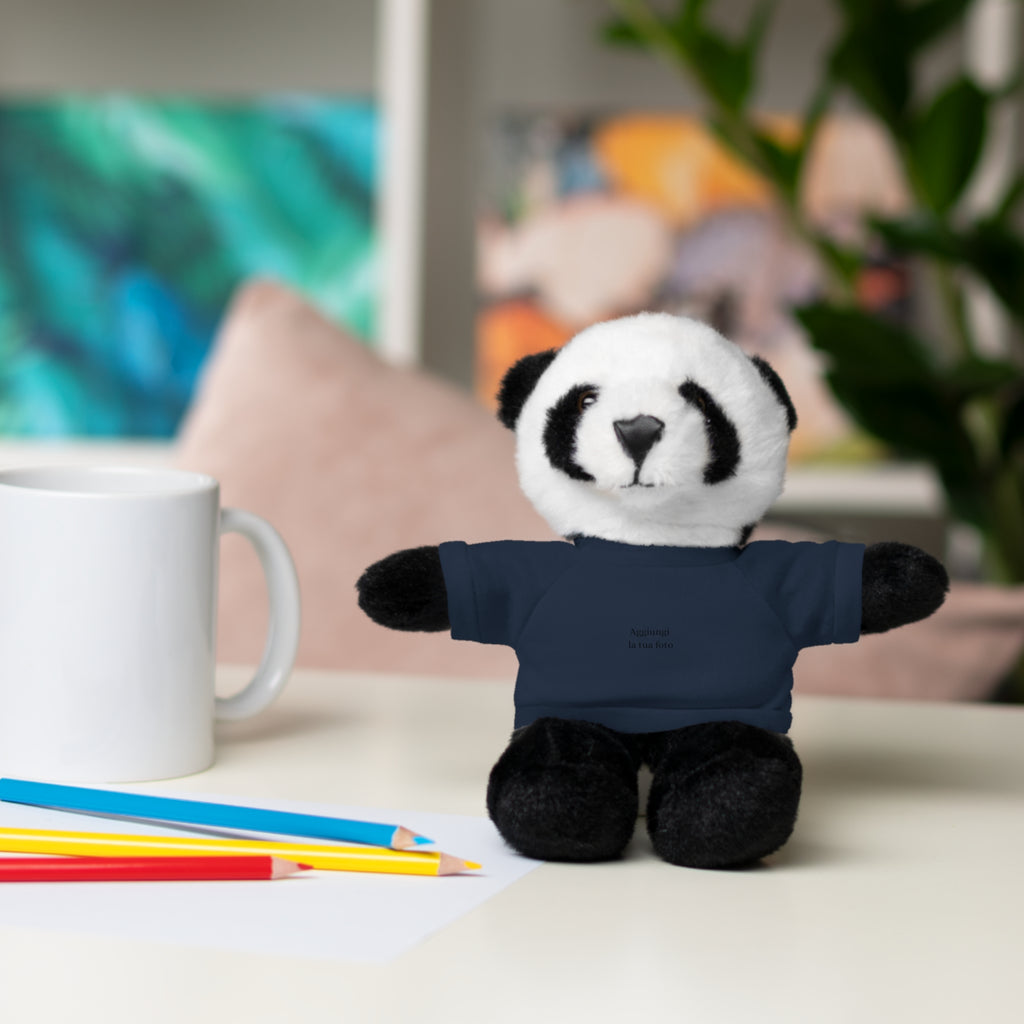 Peluche Personalizzato con Maglietta in Cotone – Orso, Coniglietto, Panda e Altri Animaletti 🧸