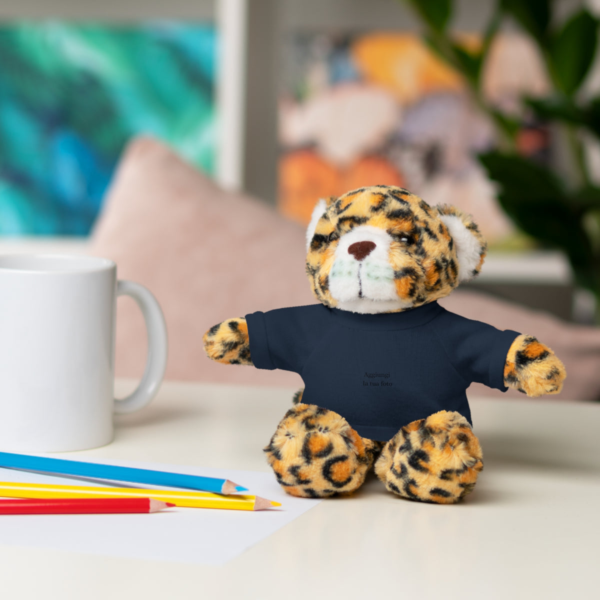 Peluche Personalizzato con Maglietta in Cotone – Orso, Coniglietto, Panda e Altri Animaletti 🧸