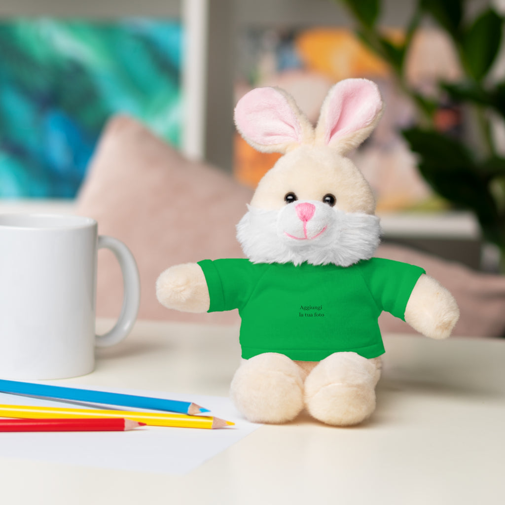 Peluche Personalizzato con Maglietta in Cotone – Orso, Coniglietto, Panda e Altri Animaletti 🧸
