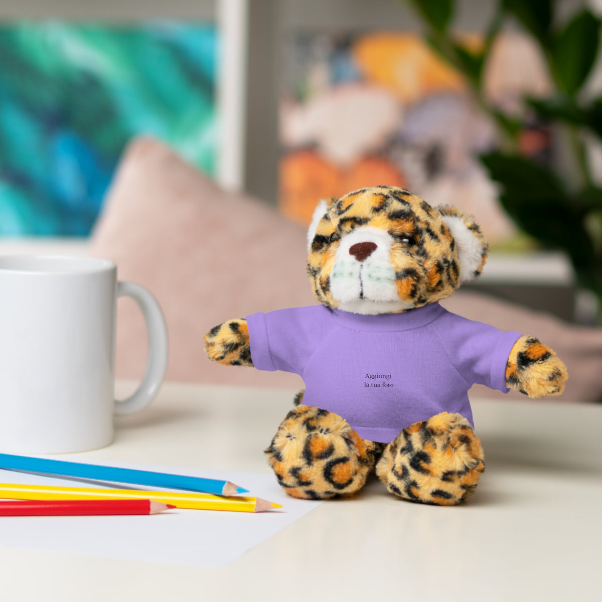 Peluche Personalizzato con Maglietta in Cotone – Orso, Coniglietto, Panda e Altri Animaletti 🧸
