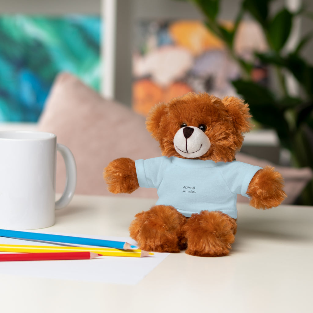 Peluche Personalizzato con Maglietta in Cotone – Orso, Coniglietto, Panda e Altri Animaletti 🧸