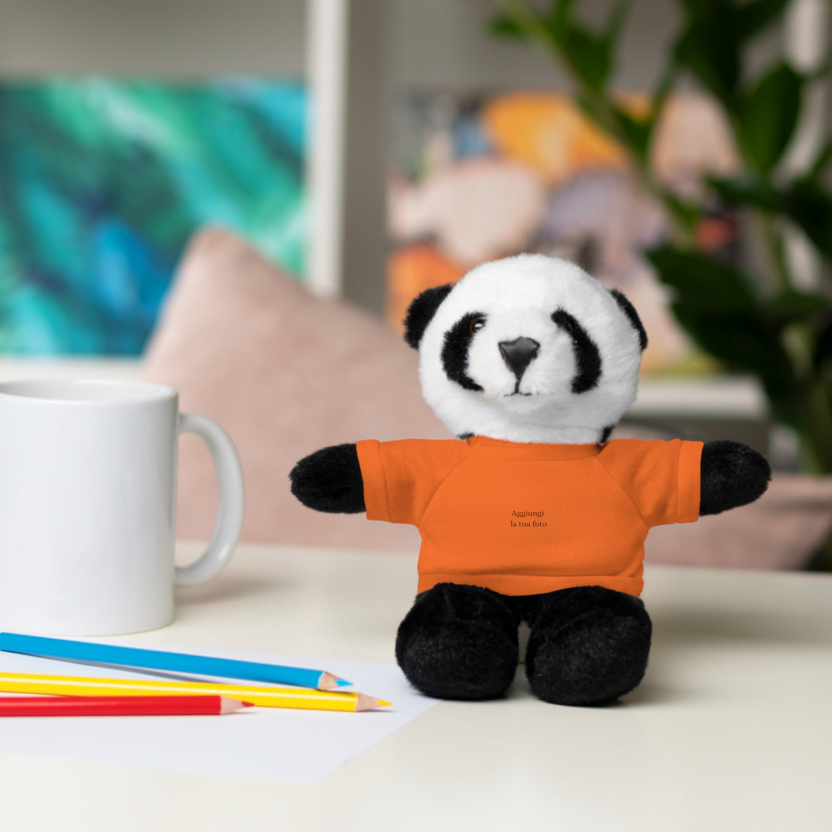 Peluche Personalizzato con Maglietta in Cotone – Orso, Coniglietto, Panda e Altri Animaletti 🧸