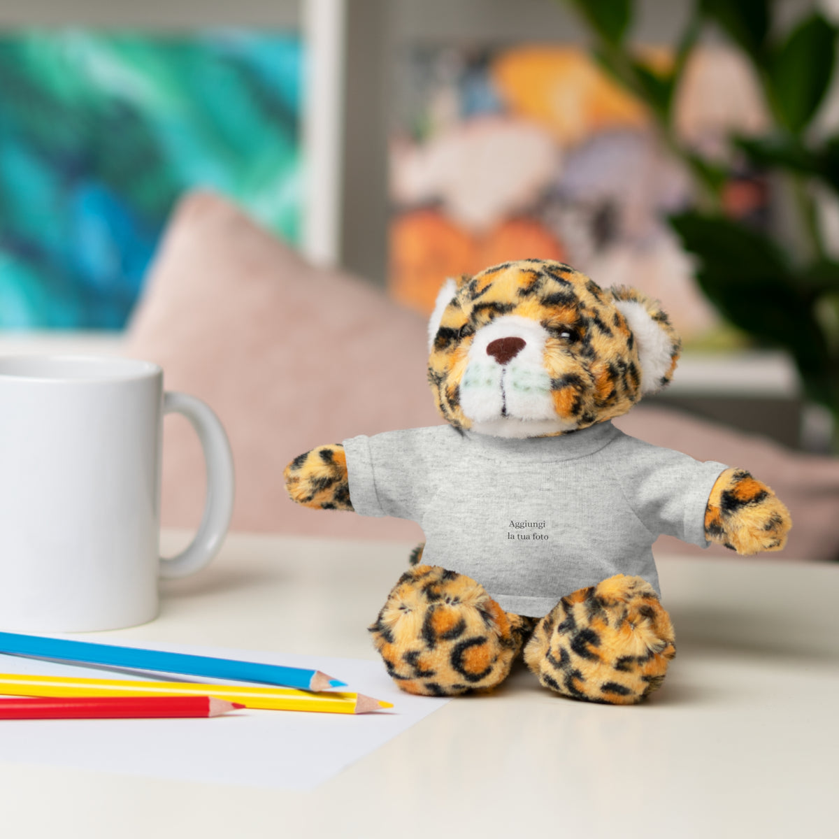 Peluche Personalizzato con Maglietta in Cotone – Orso, Coniglietto, Panda e Altri Animaletti 🧸