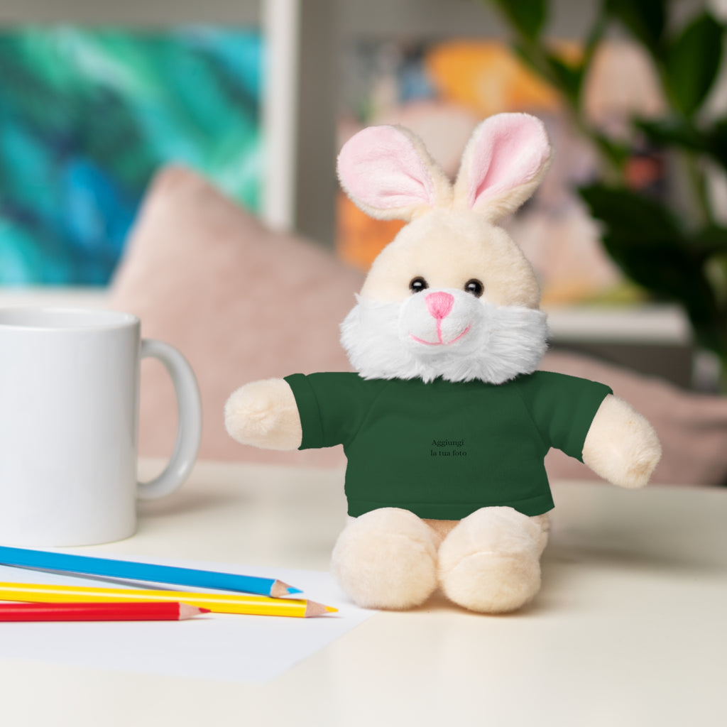Peluche Personalizzato con Maglietta in Cotone – Orso, Coniglietto, Panda e Altri Animaletti 🧸