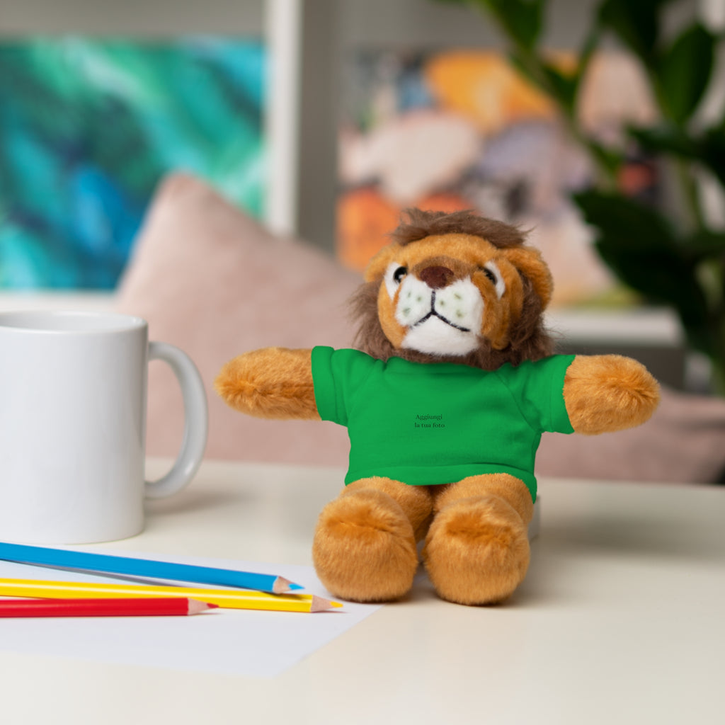 Peluche Personalizzato con Maglietta in Cotone – Orso, Coniglietto, Panda e Altri Animaletti 🧸