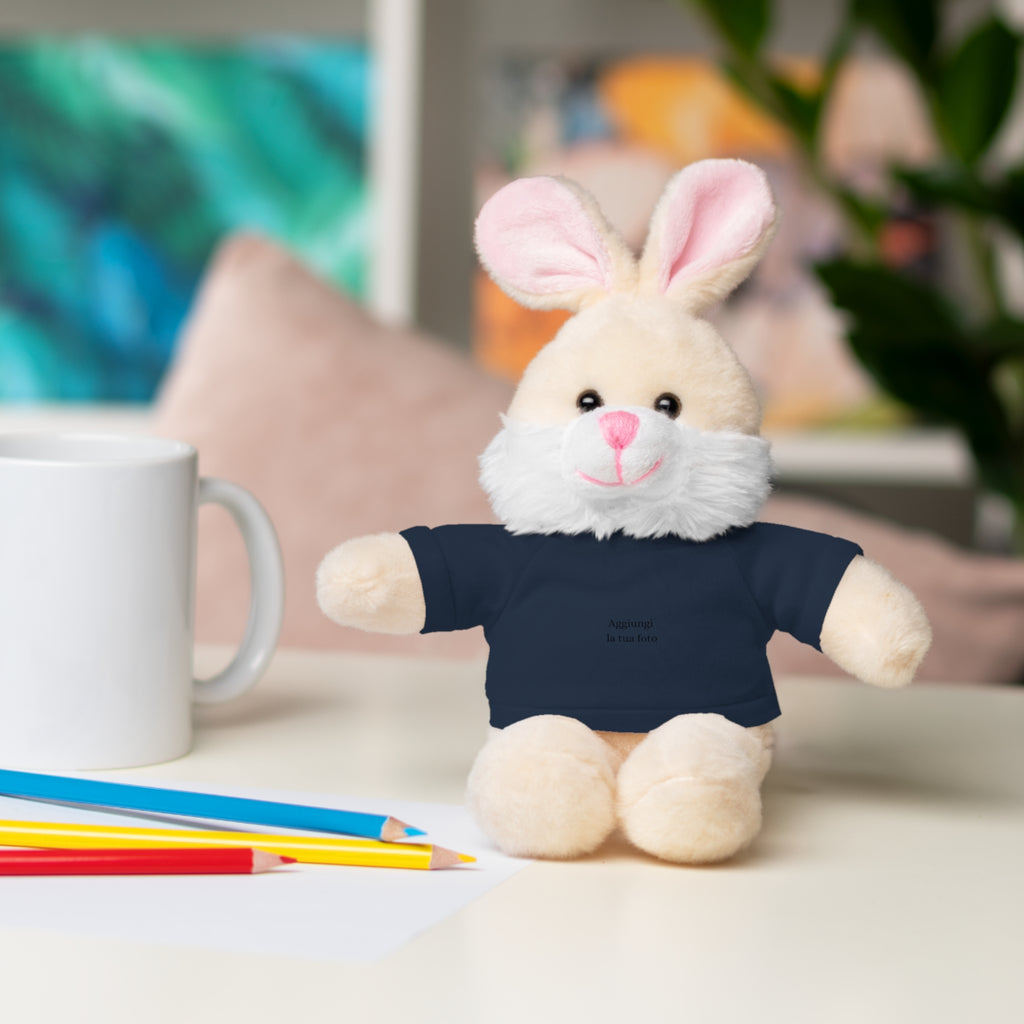 Peluche Personalizzato con Maglietta in Cotone – Orso, Coniglietto, Panda e Altri Animaletti 🧸