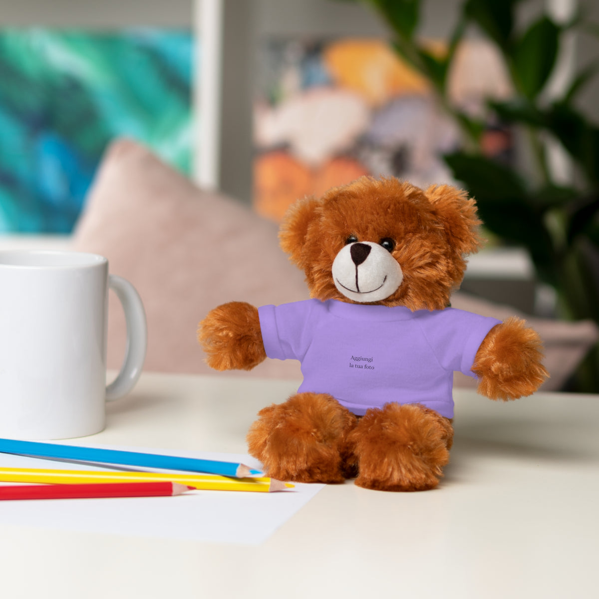 Peluche Personalizzato con Maglietta in Cotone – Orso, Coniglietto, Panda e Altri Animaletti 🧸