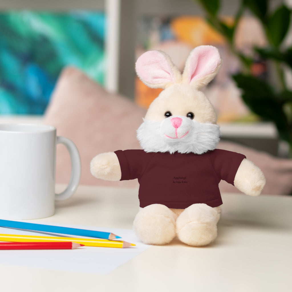 Peluche Personalizzato con Maglietta in Cotone – Orso, Coniglietto, Panda e Altri Animaletti 🧸