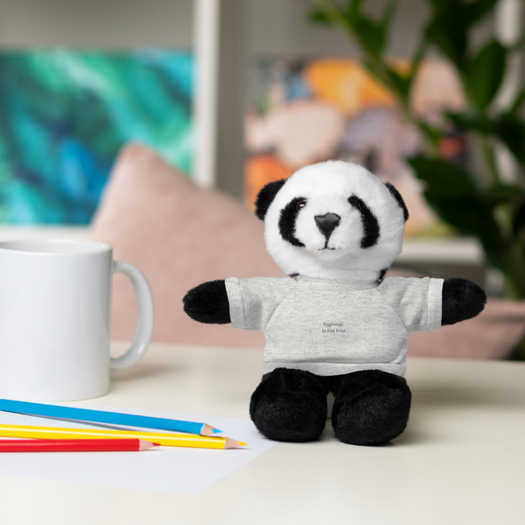 Peluche Personalizzato con Maglietta in Cotone – Orso, Coniglietto, Panda e Altri Animaletti 🧸