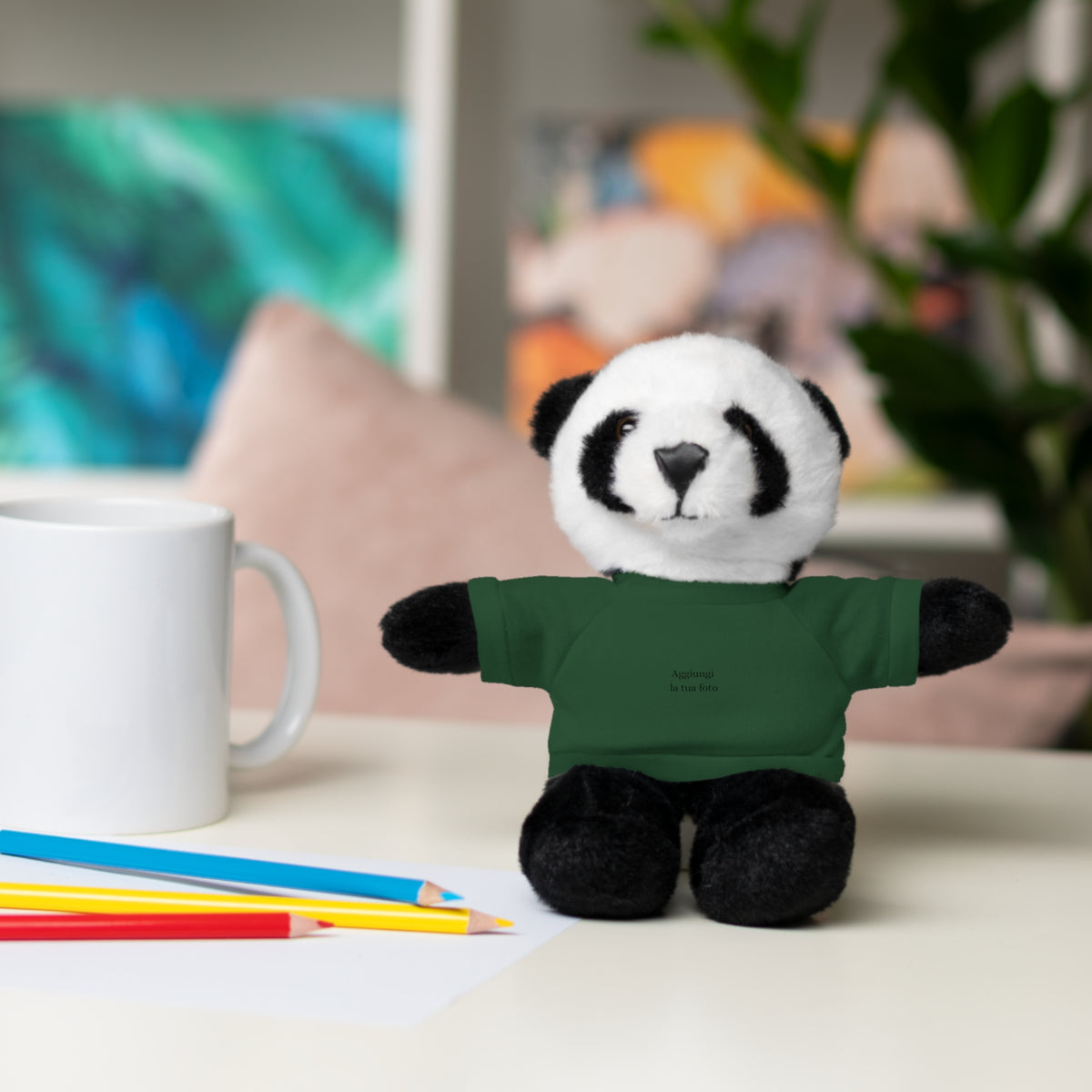Peluche Personalizzato con Maglietta in Cotone – Orso, Coniglietto, Panda e Altri Animaletti 🧸