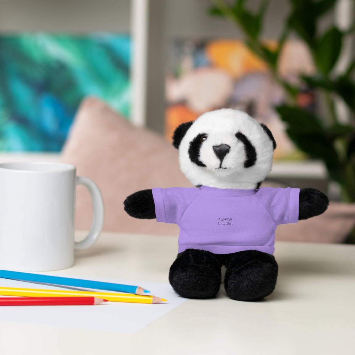 Peluche Personalizzato con Maglietta in Cotone – Orso, Coniglietto, Panda e Altri Animaletti 🧸
