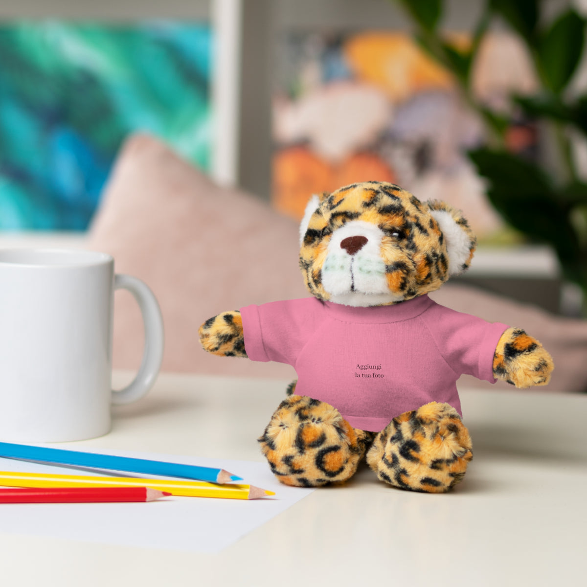 Peluche Personalizzato con Maglietta in Cotone – Orso, Coniglietto, Panda e Altri Animaletti 🧸